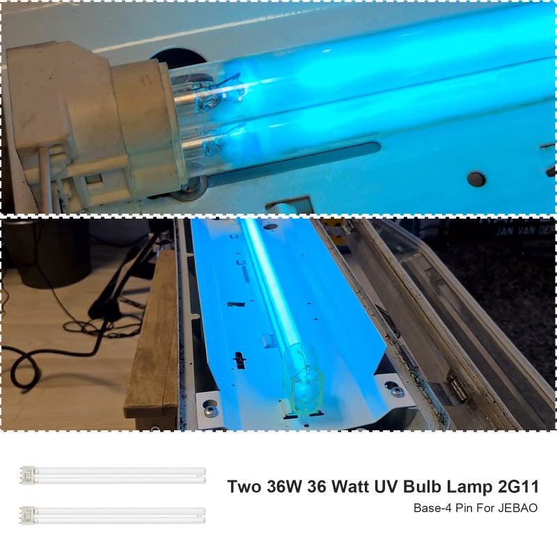 Earthtec Two 36W 36 Watt UV Bulb Lamp 2G11 Base-4 Pin For JEBAO, New - Image 5